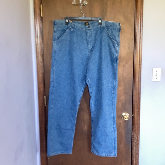 Relisted Lee carpenter loose fit straight leg retro stone men’s jean 42 x 32 - Picture 7 of 16